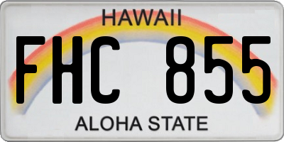 HI license plate FHC855