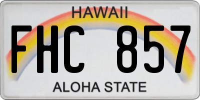 HI license plate FHC857