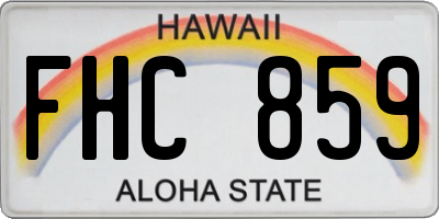 HI license plate FHC859