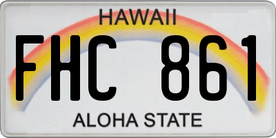 HI license plate FHC861