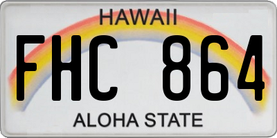 HI license plate FHC864