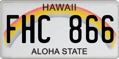 HI license plate FHC866