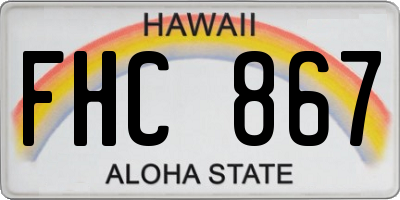 HI license plate FHC867