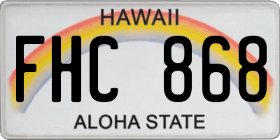 HI license plate FHC868
