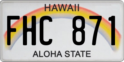 HI license plate FHC871