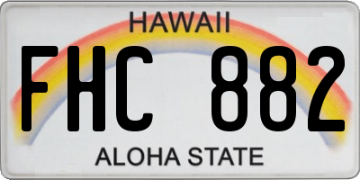 HI license plate FHC882