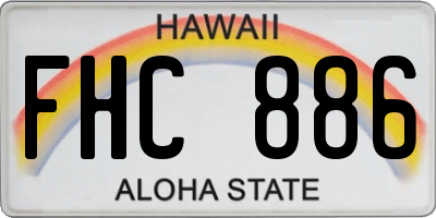 HI license plate FHC886