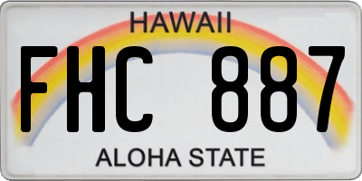 HI license plate FHC887