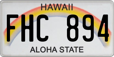 HI license plate FHC894