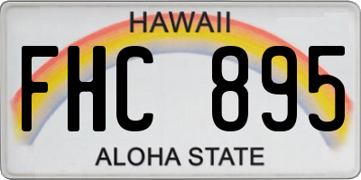 HI license plate FHC895