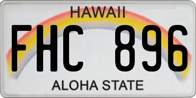 HI license plate FHC896