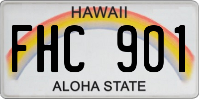 HI license plate FHC901