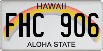 HI license plate FHC906