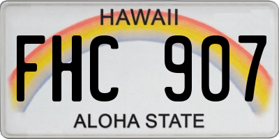 HI license plate FHC907