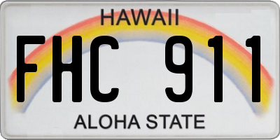 HI license plate FHC911