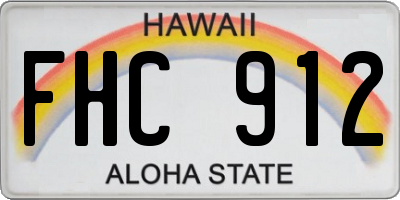 HI license plate FHC912