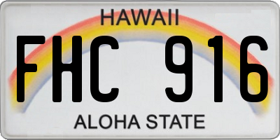 HI license plate FHC916