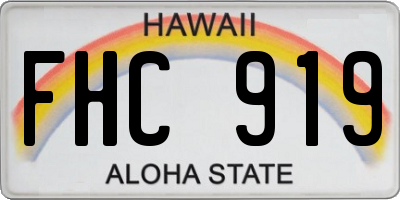 HI license plate FHC919