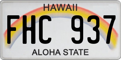 HI license plate FHC937