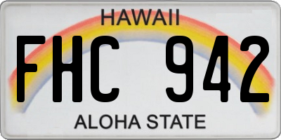 HI license plate FHC942
