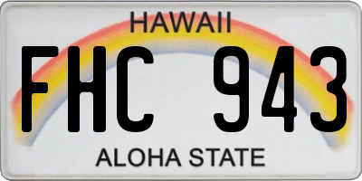 HI license plate FHC943