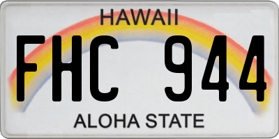 HI license plate FHC944