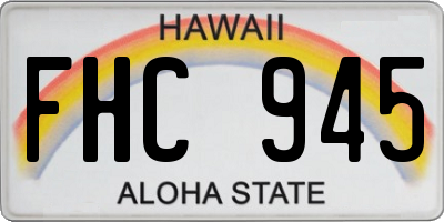 HI license plate FHC945