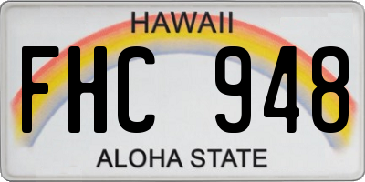 HI license plate FHC948