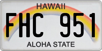 HI license plate FHC951