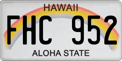 HI license plate FHC952