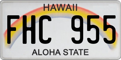 HI license plate FHC955