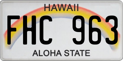 HI license plate FHC963