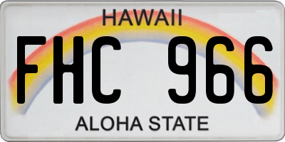 HI license plate FHC966