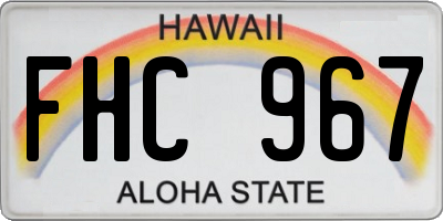 HI license plate FHC967