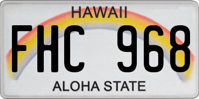 HI license plate FHC968