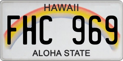 HI license plate FHC969
