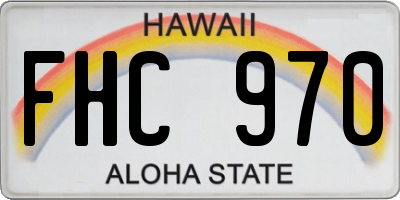 HI license plate FHC970