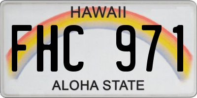 HI license plate FHC971