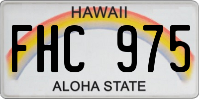 HI license plate FHC975