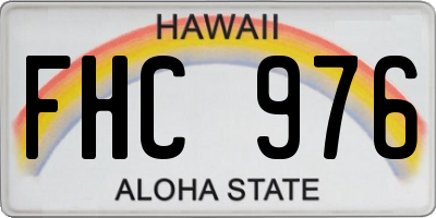 HI license plate FHC976