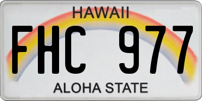HI license plate FHC977