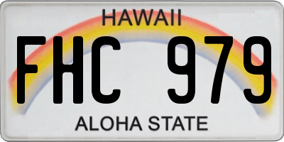 HI license plate FHC979