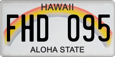HI license plate FHD095