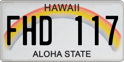 HI license plate FHD117