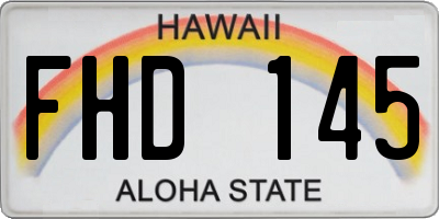 HI license plate FHD145