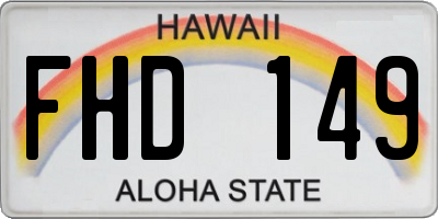 HI license plate FHD149