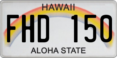 HI license plate FHD150