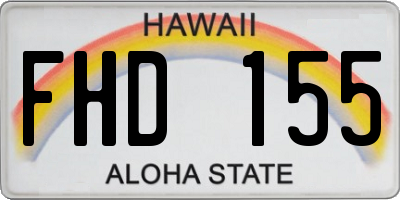 HI license plate FHD155