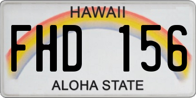 HI license plate FHD156