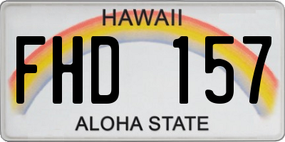 HI license plate FHD157
